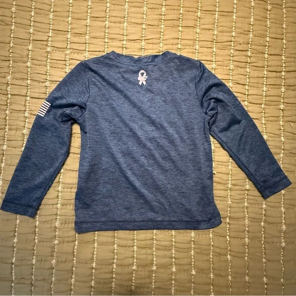 Vineyard Vines Heathered Blue Kids Long Sleeve Tee - Picture 8 of 9